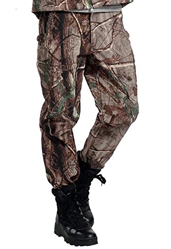 TongCart Tactique imperméable à l'eau Soft Shell Pantalons Hommes Hiver Coupe Camouflage Polaire Militaire Pantalon Armée Chasse Camouflage