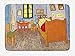 Produktbild Funny DoorMat Bath Rugs Art Bath Mat, Painting Style Room Interior with Bed Hanged Pictures Table and Chairs Near the Window, Plush Bathroom Decor Mat with Non Slip Backing, 15.7 X 23.6Inches, Multicolor