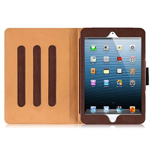 iPad Mini Hülle – JAMMYLIZARD Ledertasche Smart Cover mit Standfunktion für iPad Mini 4. 3. 2. & 1. Generation, BRAUN & HONIG, [MIT STIFT-HALTER] - 3