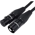 NANYI Microphone Cable XLR to XLR Patch Cables, 3-Pin XLR Male to Female mic Cable DMX Cable Patch Cords with Oxygen-Free Copper (0.5 Meters /1.6Feet)