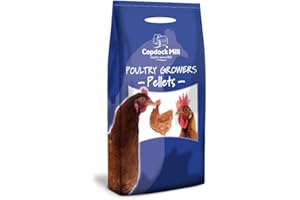 Copdock Mill Poultry Growers Pellets 5kg - Chicken Feed to Support Growth from Chick to Adult - Suitable for Chickens 6 Weeks Old - High Protein Chicken Food