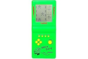 HLF 3,5 Pouces Grand écran Brique Console de Jeu Bloc de Construction de Course/Jeu de réservoir intégré 26 Jeux Classiques Puzzle nostalgique (Vert)