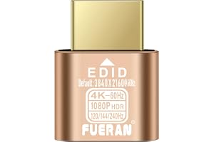 FUERAN DP-4K60HZ DisplayPort Headless Ghost Display Emulator för PC DisplayPort Dummy Plug-Fit Headless (4K60Hz-1P (Standard