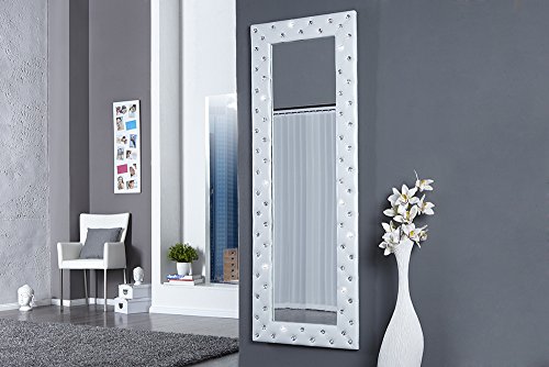 Pompöser Spiegel BOUTIQUE 170×60 weiss mit Strassknöpfen - 8