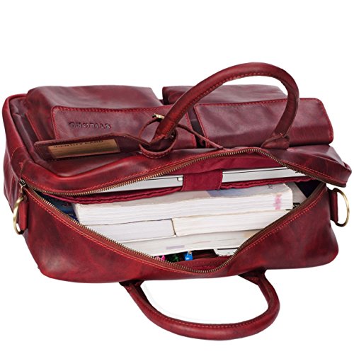 STILORD  Carlo  Gro  e Umh  ngetasche Leder Lehrertasche Aktentasche Schultertasche Reise Beruf Freizeit 15 6 Zoll Laptop College Bag Arbeit B  ro  Fa