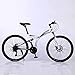 Produktbild XER Mountainbike 24-Gang Stahl Kohlenstoffstahl 24 Zoll Speichenrad Dual Suspension Faltrad für Commuter City,White,21speed