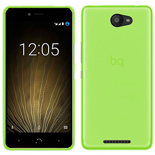 TBOC Funda de Gel TPU Verde para bq Aquaris U - bq Aquaris U Lite (5.0 Pulgadas) de Silicona Ultrafina y Flexible