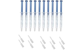 FUNCHIC 44% Teeth Whitening Gel Refills 10 PCS 3ML Teeth Whitening Gel Works with Teeth Whitening LED Light and Tray