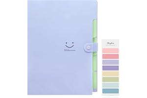 SKYDUE Document Organiser, A4 Expanding File Folder, Colored Plastic Folders,Sturdy and Protective File Storage to Organise Paperwork, Receipts, Invoices, Bills, Documents