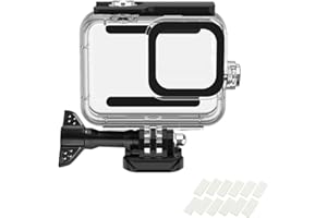 YHTSPORT Boîtier Etanche pour Go Pro Hero 13/Hero 12/Hero 11/Hero 10/Hero 9 Black, 60M/196FT Boîtier de Plongée sous-Marine pour Gopro Hero 13 12 11 10 9 +12 Insert Anti-buée Accessoires Kit