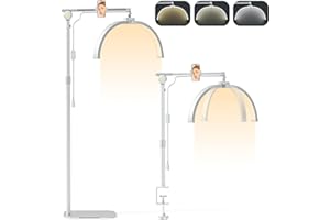 Lmaqfum Lash Light for Eyelash Tech, 2 in 1 Foldable Half Moon Lamp, Esthetician Light with Phone Holder & Desk Clip for Eyelash Extension, Skincare, Nail Tech, Beauty Salon, 3 Light Modes, White