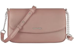 David Jones - Piccola Borsa a Tracolla Donna - Borsetta Spalla Catena PU Pelle - Pochette Clutch Crossbody Bag - Sacchetto Borsello Sera Telefono - Portafoglio Borsa a Mano - Rosa