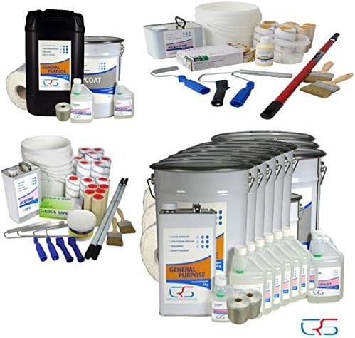 WINTER GRP Fibreglass Flat Roofing kits 600G LG95 Mid Grey includes Tools, select:100m Kit with tools