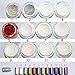 MAKARTT 5g Mirror Chrome Refective Nail Powder Metallic Nail Polish Effect Glitter Shinning Pigment with 2 Brush Tools Nail Art