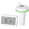 INKBIRD IBS-P02R Floating Pool Thermometer Set, Wireless Pool Thermometer with Indoor Temperature Humidity Monitor, IPX7 Waterproof, for Swimming Pools, Hot Tubs, Small Ponds, Aquariums