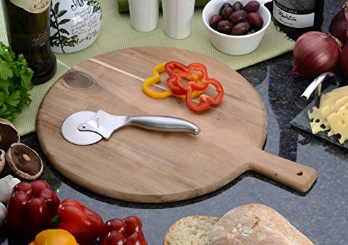 APK Pizzabrett und Rad Cutter, Holz - 2