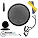 Produktbild Insane Move 2018 New 58,4 cm Hälfte Balance Ball mit Träger, Elastic Widerstand Bands & Slide Scheiben | Rutschfeste, Langlebig und Tragbar | für Core Training, Yoga, Pilates, Solid Gray, 23 inch