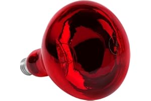 YUNCHI Infrarotlampe E26 E27 Rotlichtlampe Wärmelampe Birne 275 Watt 230V Wärmende Rotlicht Lampe für Haushalt Tiere Katzen Hühner Kaninchen Langlebig 10000 Stunden, 1 Stück (Rote Glühbirne)