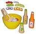 Produktbild Unbekannt 24 TLG. Set Salatschüssel + Salat + Dressing - aus Holz - für Kinder Holzobst Früchteset - Kaufmannsladen Zubehör Kaufladen Holzfrüchte - Holzobst Holzgemüse ..