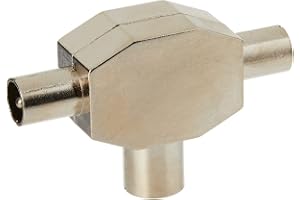 PremiumCord TV-antennsplitter IEC 75 Ohm, 1 x uttag till 2 x kontakt, koaxkoppling, coaxantenn, DVB-T, färg