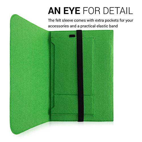 kwmobile Laptoptasche Filz Sleeve f  r 17  17 3 Laptop Notebook Ultrabook - Notebook Tasche Schutzh  lle Laptop Case H  lle in Gr  n mit Innentaschen 