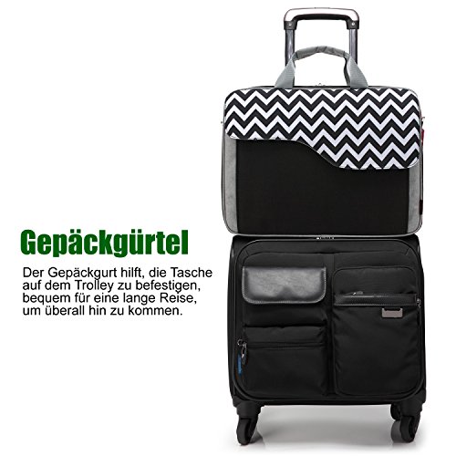 CoolBELL 17 3 Zoll Laptop Tasche Nylon Schultertasche mehrfach Abteil Messenger Bag Handtasche Tablet Aktentasche f  r Laptop   Tablet   Macbook Schwa
