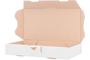 verpacking 500 platta fraktkartonger 225 x 145 x 35 mm Vit MB-XS [storlek och färg valbart] vikbar fraktlåda för post och böcker enkelwellpapp E-våg