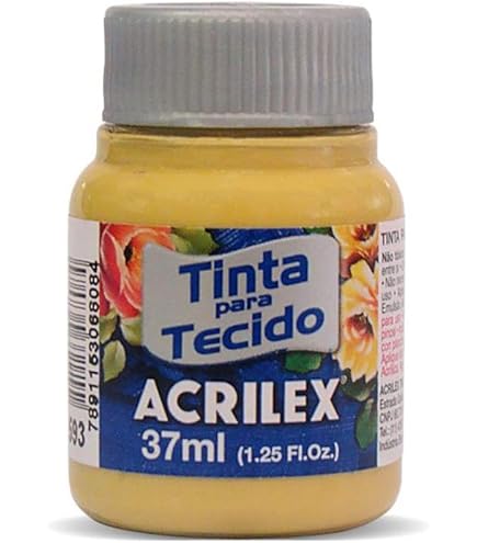 Pintura Textil Acrilex Azul Cobalto 37 Ml - Para Tela, Lavable, Color Intenso, Ideal Para Manualidades