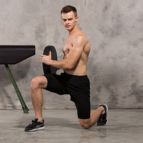 2-FITNESS Herren Laufhose kurz, 2 in 1 hose, 2 Farben, Gr. M bis XXL - 6