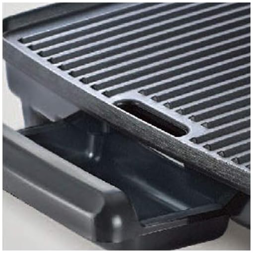 Prestige PEG 1.0 1500W Electric Griller with Detachable Oil Collector|die-cast aluminium sandwich plates|Temperature control knob|Floating hinges with lock|Large handles|Silver and Black|1 year warranty - Image 3