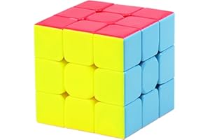 Coolzon Speed Magic Cube 3x3x3, Cube Magique 3x3 Stickerless 3D Puzzle Cube Brain Teasers pour Enfants et Adultes