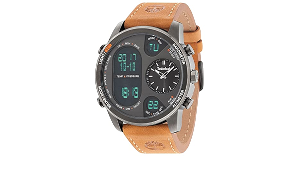 Timberland ht4 orologio Uomo Analogico - Digitale Al quarzo con cinturino  in Pelle di vitello 15378JSU-02AS : Amazon.it: Orologi