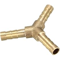 Lot De 2 Raccords En Y Laiton 8mm + 6 Colliers - Raccord 3 Voies Pour Tuyaux Air/Eau/Huile
