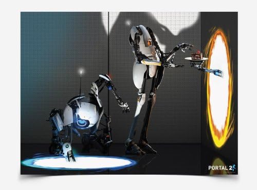 Portal 2 Atlas and Peabody Poster