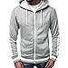 Produktbild Luckycat Herren Hoodie Kapuzenpullover Sweatshirt Pullover Streetwear Herren Zip Hoody Reißverschluss Fleece Sport Fitness Training Sweatshirt Kapuzenpullover Langarmshirt Pullover Sweats Pulli