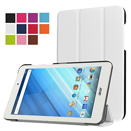 AVIDET Ultra Slim Acer Iconia One 8 B1-850 Hülle Case Superleicht Ständer Smart Shell Cover Schutzhülle Etui Tasche für Acer Iconia One 8 B1-850 Tablet-PC (Weiß)