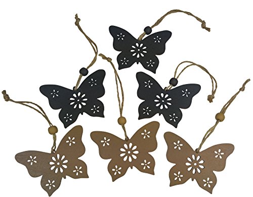 khevga 12 Deko Schmetterling Hänger Vintage 12er Set - 2