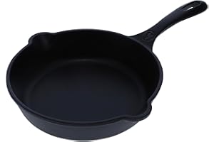 VICTORIA Sartén Hierro Fundido Curado Inducción 20cm, Apta para Fuego, Barbacoa, Horno, Vitrocerámica, Gas, Cast Iron Skillet Curada para Crear Antiadherente Libre de Tóxicos sin PTFE ni PFOA