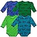 Pippi Baby Boys Body Long Sleeve AO Printed 4 Pack Polo Shirt, Blue (Dark Navy), 104 cm