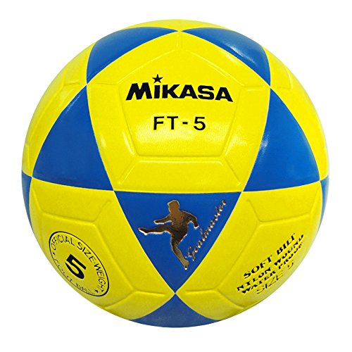 Mikasa FT5, balón Footvolley Unisex Adulto, Unisex Adulto, Ft5, Giallo/Azzurro