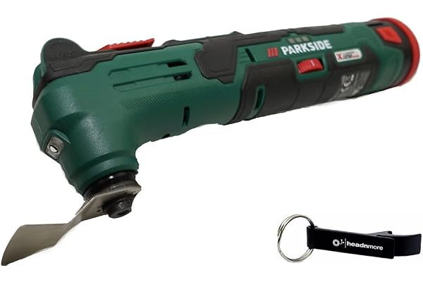 HEADNMORE® Bundle – PARKSIDE® 12 V batteri multifunktionsverktyg PAMFWS 12 A1-slipare HEADNMORE® nyckelring