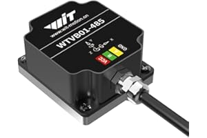 WITMOTION [Sensore di vibrazione Modbus RS485] Trasduttore impermeabile WTVB01-485 IP68, rilevatore di vibrazioni con accelerazione a 3 assi (frequenza+spostamento+velocità), modulo di monitoraggio del motore