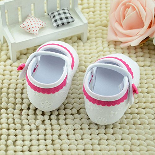 für 0-18 Monate Baby, Ularmo Mädchen Wenig gestickte Blume Schuhe - 4