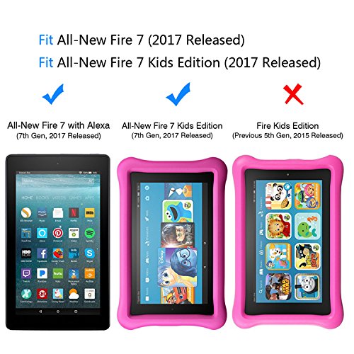 All-New Fire 7 Kids Edition Screen Protector - OMOTON Tempered Glass Screen Protector with [2.5D Rounded Edge][Scratch Resistant] for All-New Fire 7 Kids Edition [7 Inch](2017 Released)