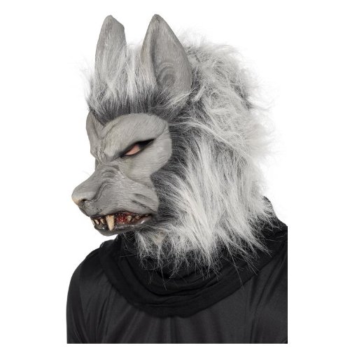 Imagen 1 de ADULTS UNISEX WEREWOLF MASK WITH HAIR HALLOWEEN SMIFFYS FANCY DRESS COSTUME (máscara/ careta)