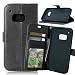 Produktbild Nancen HTC One M9 (5,0 Zoll) Lederhülle Neu Style Acht Farbe Weich PU Flip Case Ledertasche / Schutz Etui, Einfach Vintage Kollektion Karten Slot Foto Wallet Hülle Handy Tasche Zubehör