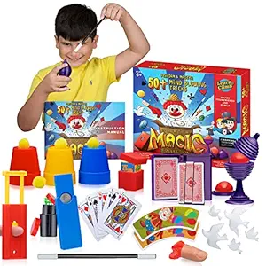 Starter Magic Tricks Set for Kids - 12 Exciting Magician Items, Instruction DVD - Magic Kit Gift Set