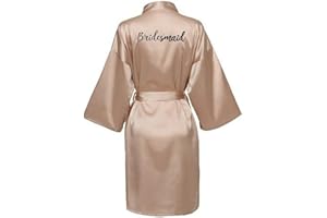 JPHCHSC Maid of honor Bride Robe Mother of bride Robe Dressing Gown for Women Bridesmaid Robes Short Bridal Morning Robes