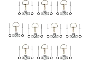 Oldbones - Elementi di fissaggio per moto da corsa a sgancio rapido, anello a D, 1/4 di giro, rivetti di fissaggio per carenatura, tipo B, 19 mm, colore Oro (confezione da 10)