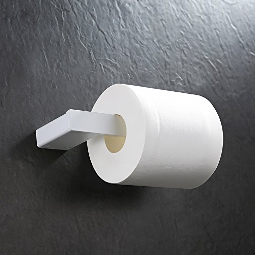 Homelody SS 304 Edelstahl Weiß beschichtet Lack Klopapierhalter Toilettenpapierhalter Wandrollenhalter Rollen halter Klopapierhalter WC-Papierhalter ohne Deckel 180*30*65.5mm - 5